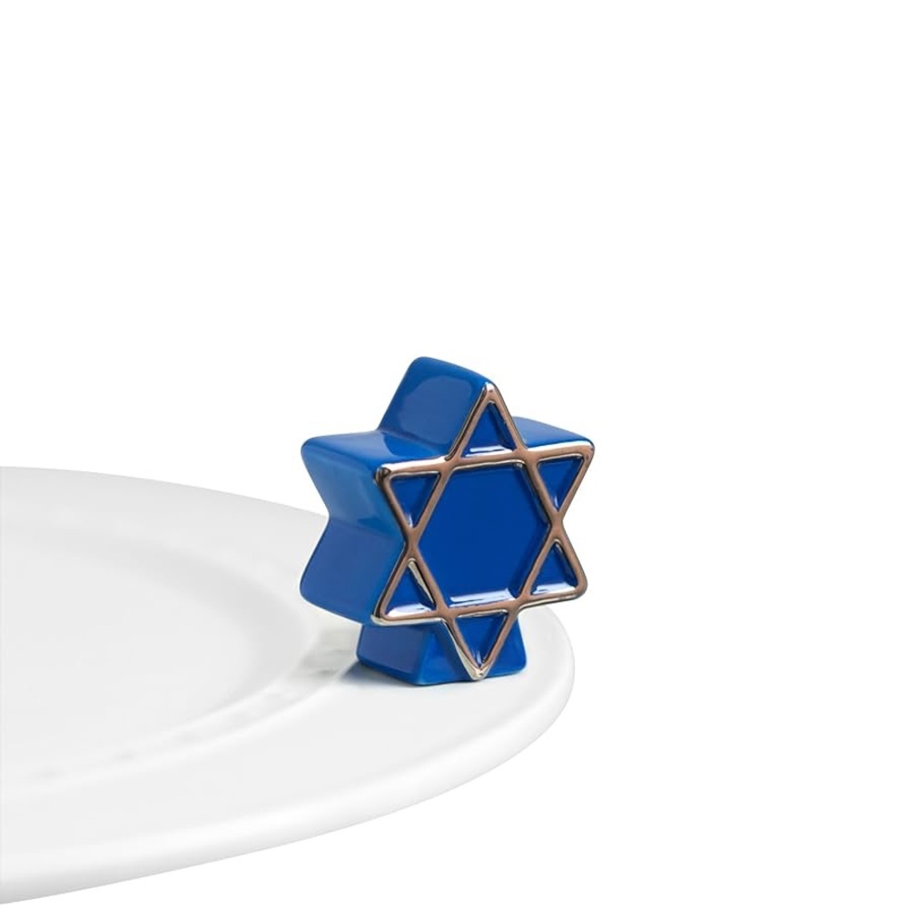 Nora Fleming A122 Mini - Star of David (Blue Star)